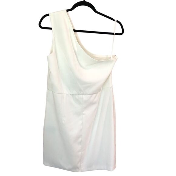 NWT Michael Costello x REVOLVE Ava Mini Dress Ivory White One Shoulder - Picture 4 of 7